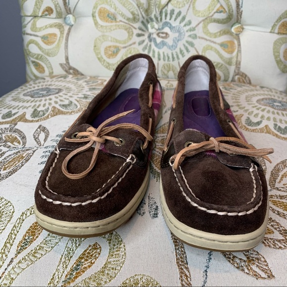 Sperry Women's Boat Shoes Angelfish Plaid 8.5 - Picture 2 of 4